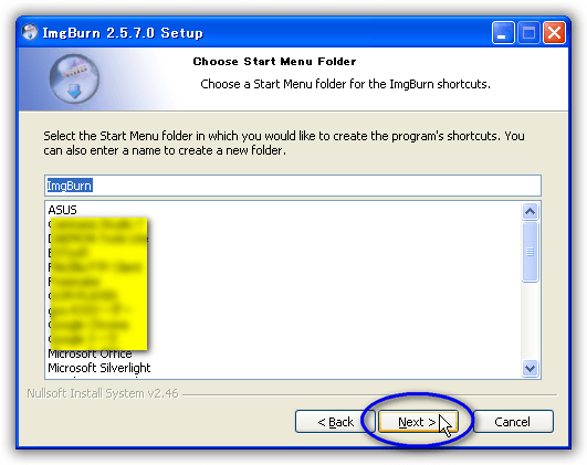 ImgBurn v2.5.7.0のインストール for Windows XP